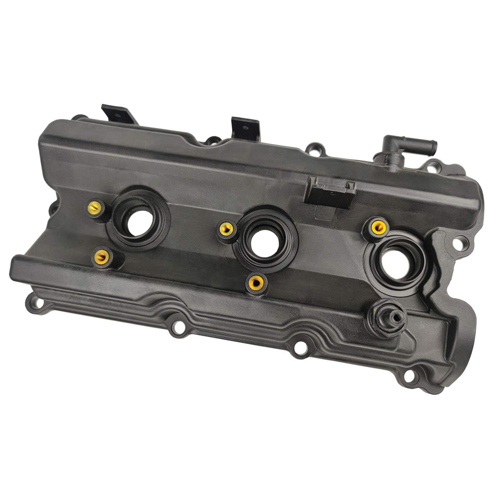 MITZONE Engine Valve Cover Set with Bolts & Oil Cap & Gaskets & Spark Plug Tube Seals & P CV Cover Compatible with 2003-2008 Nissan 350Z Infiniti FX35 G35 M35 VQ35DE 3.5L Part# 13264AM600 13264AM610