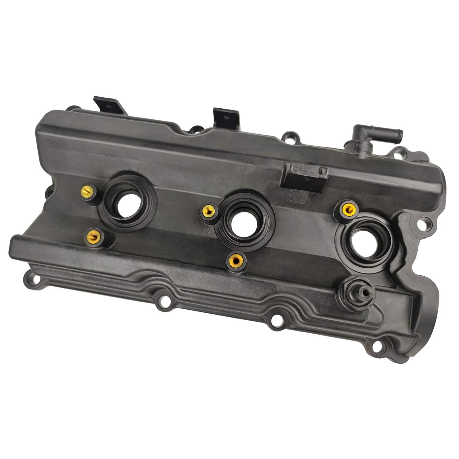 MITZONE Engine Valve Cover Set with Bolts & Oil Cap & Gaskets & Spark Plug Tube Seals & P CV Cover Compatible with 2003-2008 Nissan 350Z Infiniti FX35 G35 M35 VQ35DE 3.5L Part# 13264AM600 13264AM610