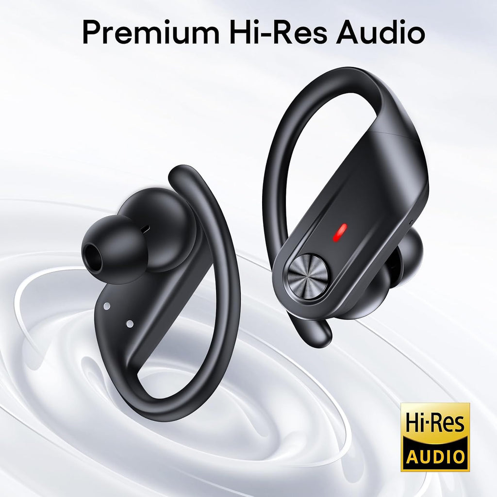 TAGRY Active Noise Cancelling Earbuds with Transparency Mode Bluetooth Headphones with Earhooks Sports
