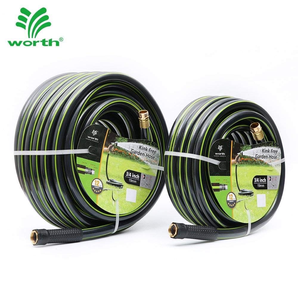 Worth Leader Short Garden Hose 3/4 in. x 2 ft. - Heavy Duty Lightweight PVC Water Hose - Flexible, No Kink, Leakproof, Male to Female Fittings - 200PSI Work & 500PSI Burst, for Lawn & Commercial Use