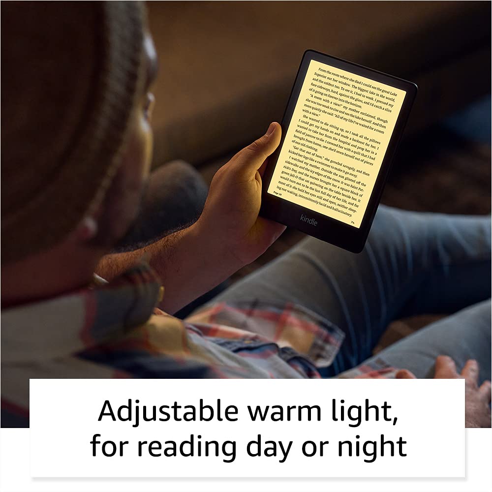 Amazon Kindle Paperwhite (8 GB) – Now with a larger display, adjustable warm light, increased battery life, and faster page turns – Black