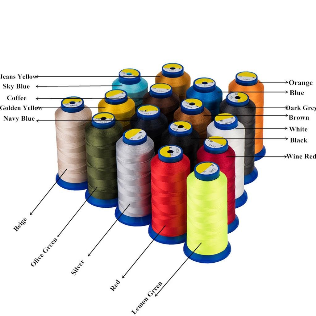 Selric UV Resistant High Strength Polyester Thread #69 T70 Size 210D/3 for Upholstery, Outdoor Market, Drapery, Beading, Purses, Leather （(Light) Yellow）
