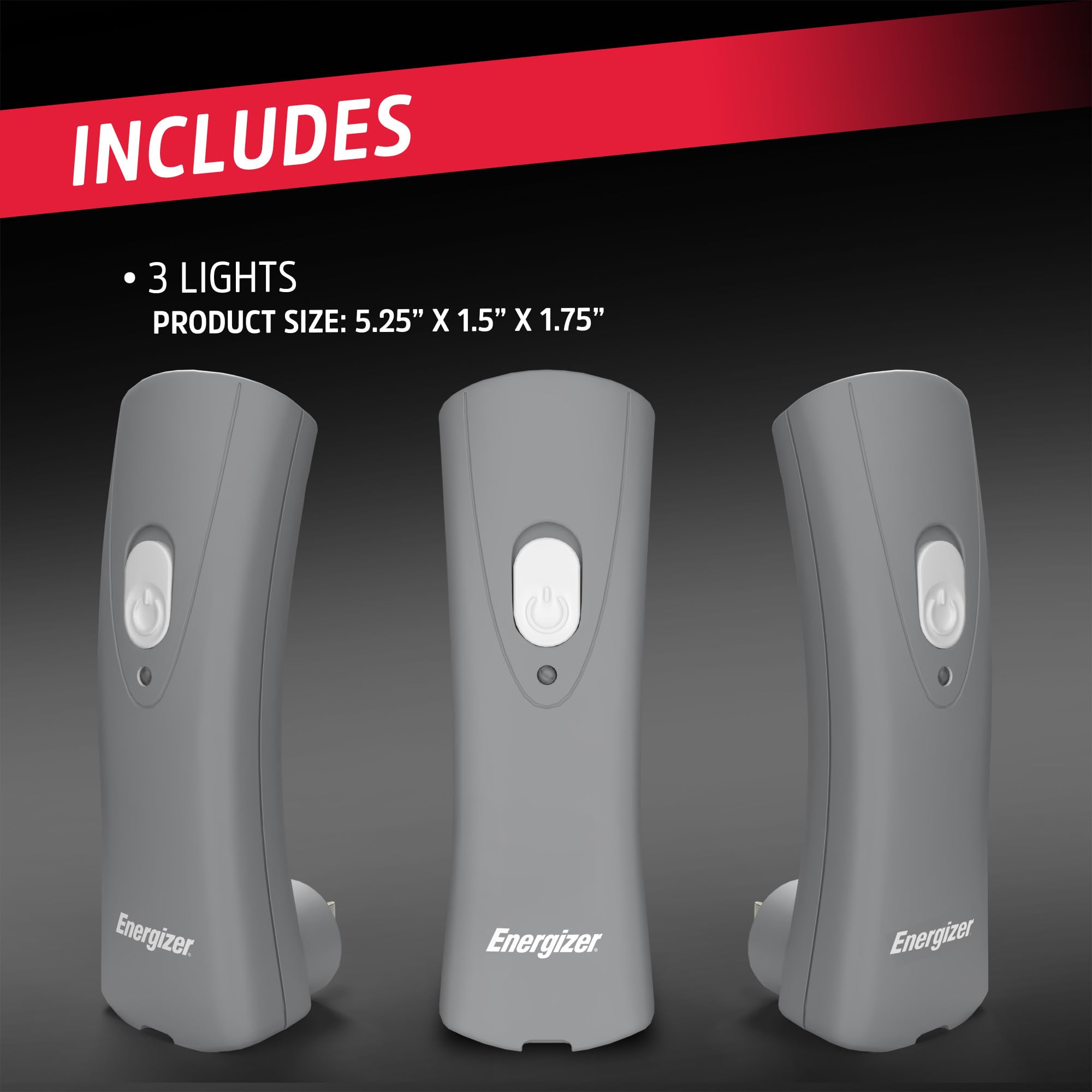 Energizer Auto-On LED Flashlights Rechargeable for Home Power Failure, Plug in LED Flashlight for Power Outage, Night Light, Hurricane Preparedness