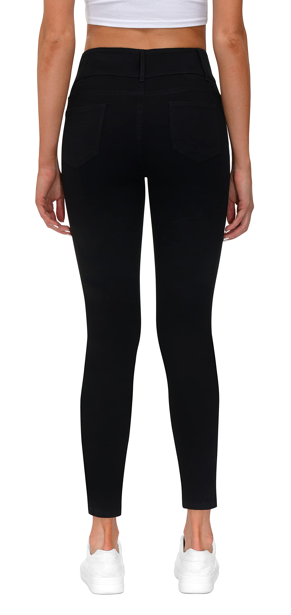 Qazel Vorrlon Women's High Waisted Jeans for Women Ripped Skinny Stretch Distressed Jeans High Rise Butt Lifting Demin Pants