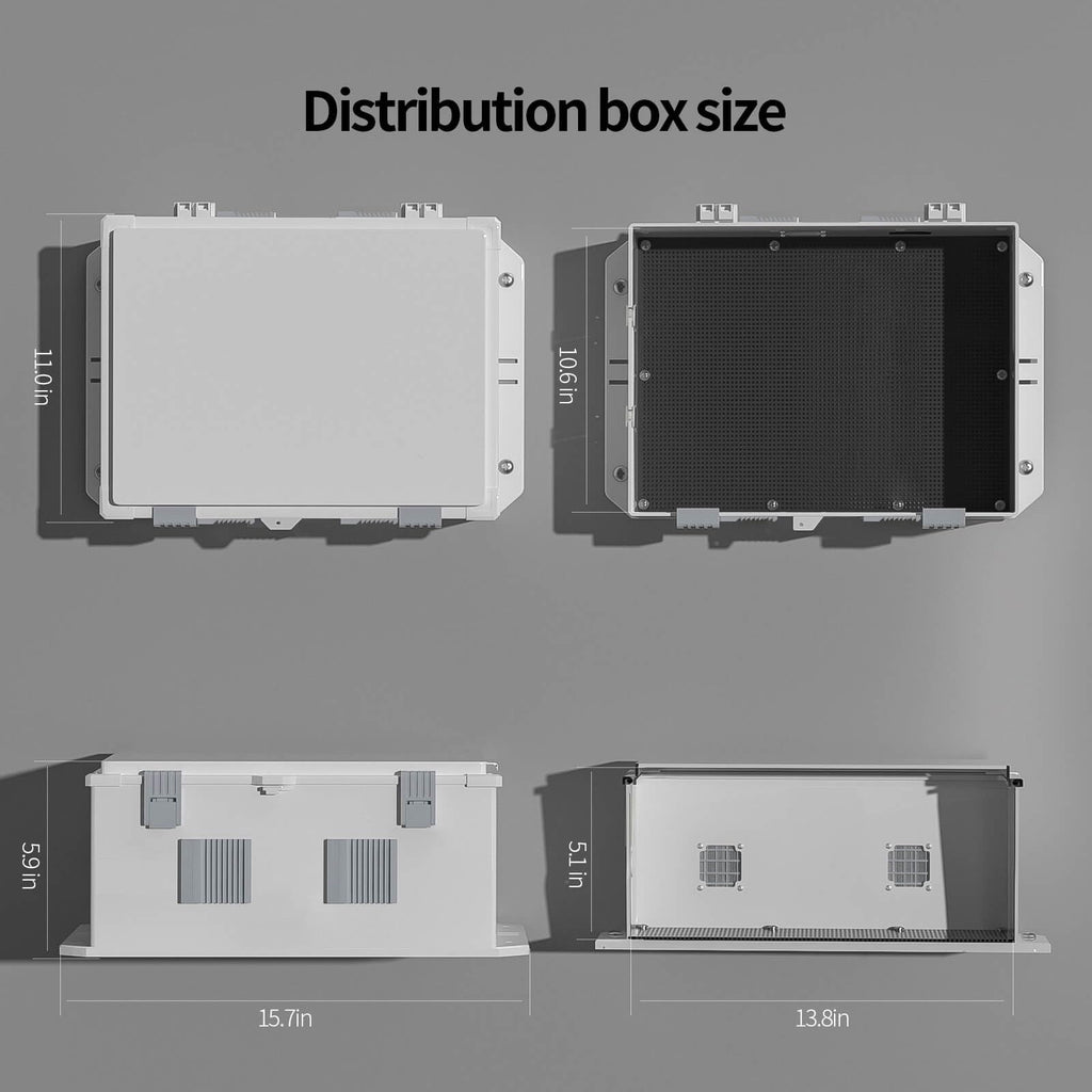 Namunanee Outdoor Electrical Junction Box, ABS Water Resistant Enclosure with Internal Mounting Panel & Hinged Cover, 9.2" H* 7" L* 4.6" W