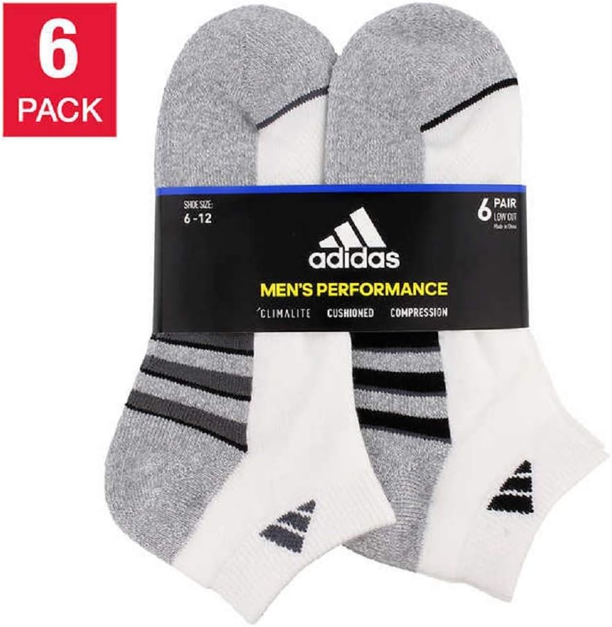 adidas Men's Climalite Low Cut Sock 6-pair
