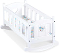 Melissa & Doug Wooden Play Cradle for Dolls - Baby Doll Crib and Baby Doll Bed with Mattress, Doll Accessories for Pretend Play and Stuffed Animals, Ages 3+