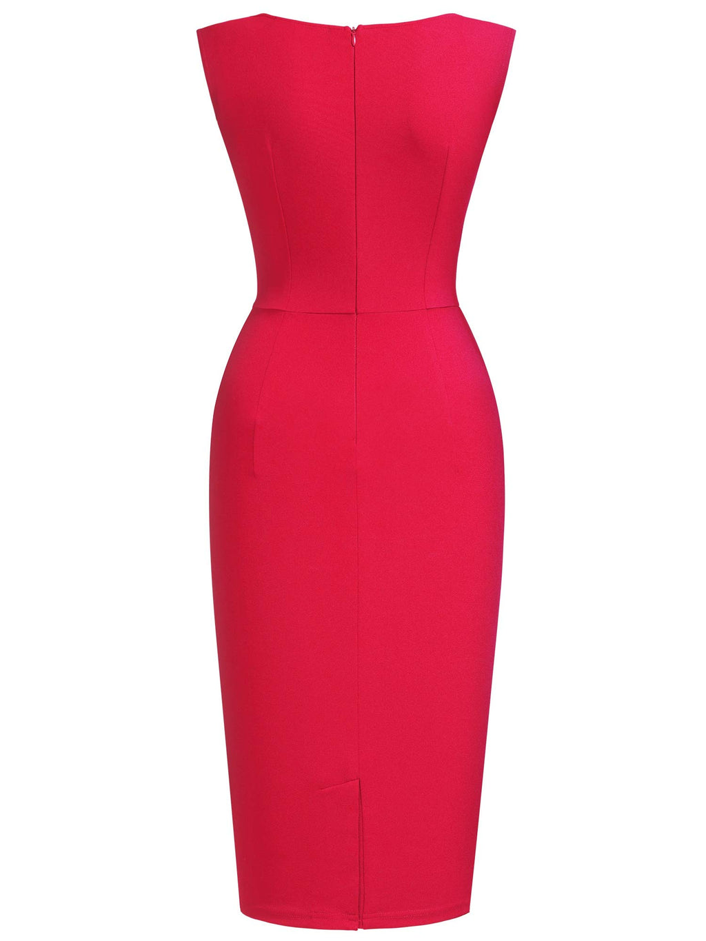 Miusol Women's Retro Ruffle Style Slim Work Pencil Dress