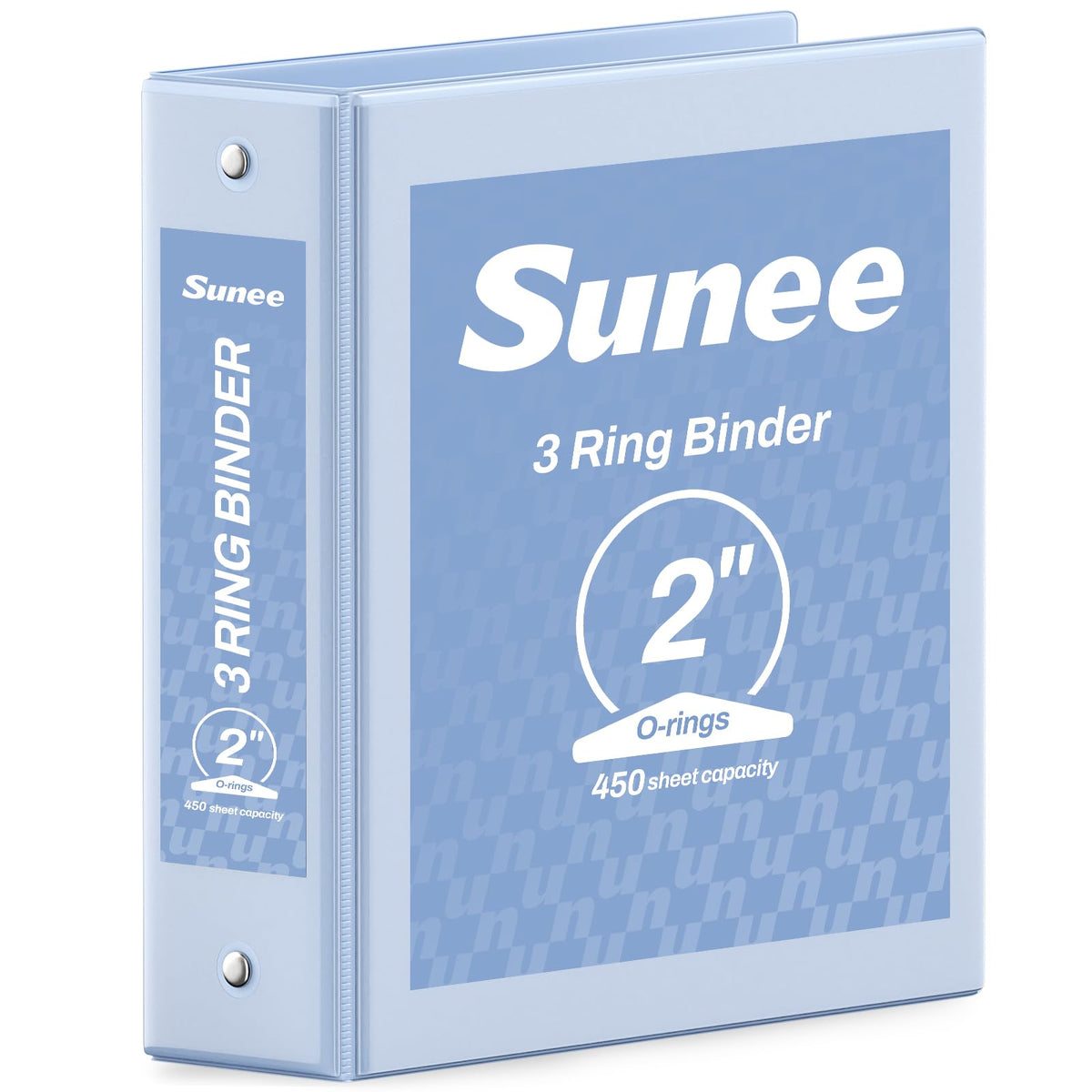 SUNEE 3 Ring Binder 1/2 Inch 1 Pack, Clear View Binder Three Ring PVC-Free (Fit 8.5x11 Inches) for School or Office Supplies, Black