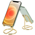 ROPOSY Cell Phone Stand for Desk, Cute Metal Black Cell Phone Stand Holder Desk Accessories, Compatible with All Mobile Phones, iPhone, iPad