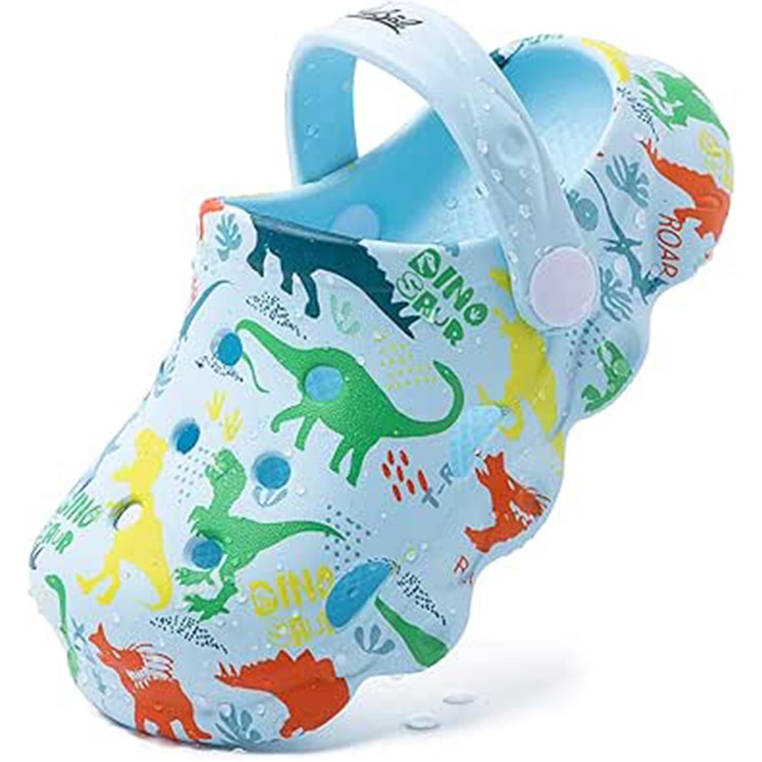 OWIF Toddler Clogs Boys Girls Kids Dinosaur Garden Shoes Slip on Sandals Slides Water Summer Shoes for Outdoor Beach Pool