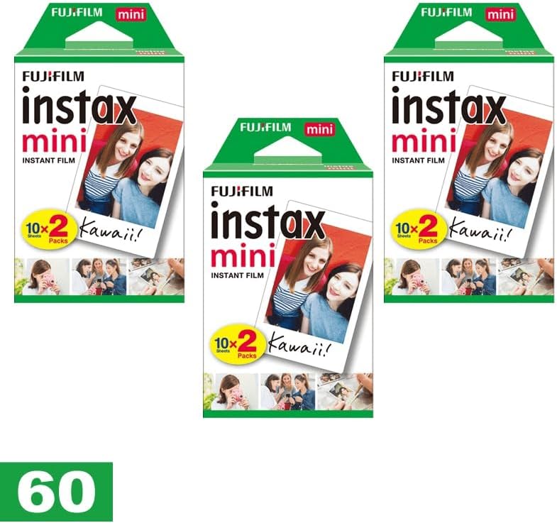 Fujifilm Instax Mini Instant Daylight Film ISO 800, 3 x Twin Packs, (60 Exposures)