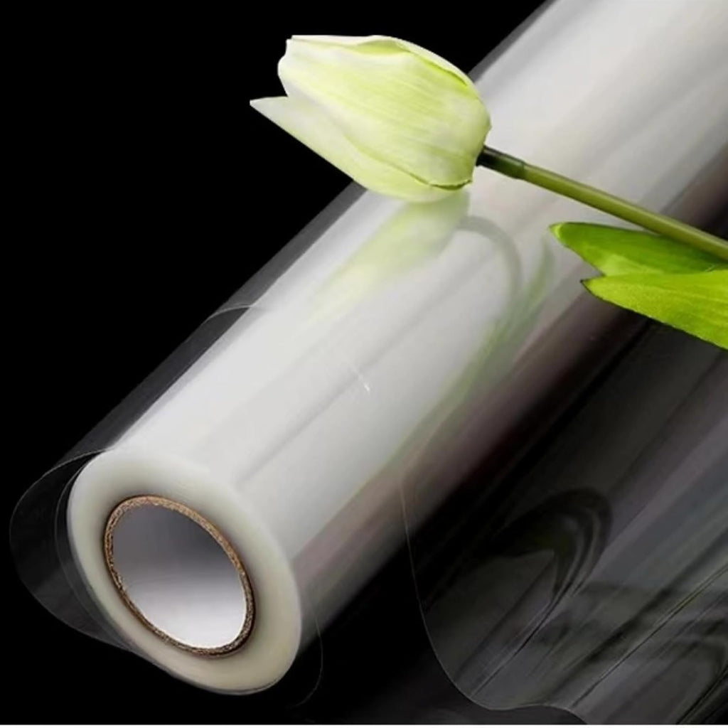 Vanhench Clear Cellophane Wrap, 16" x 200' 3Mil Thick Cellophane Wrap Roll for Gift Basket Treats Goodie Bouquet Flower Wrapping, Clear Plastic Wrap for Gifts Table Covering Packing Supplies
