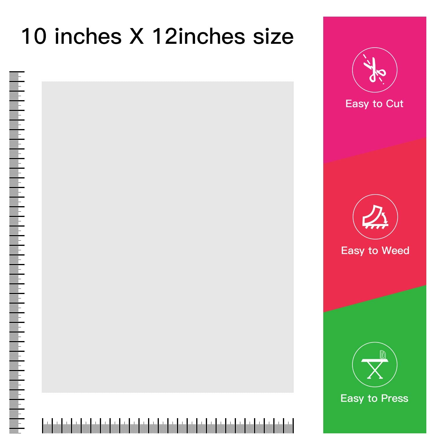 JANDJPACKAGING Baby Blue Heat Transfer Vinyl HTV - 10 Sheets Easy to Weed T-Shirt Iron on Vinyl Compatible with Cricut Cutting Machine & Silhouette Cameo, All Craft Cutters