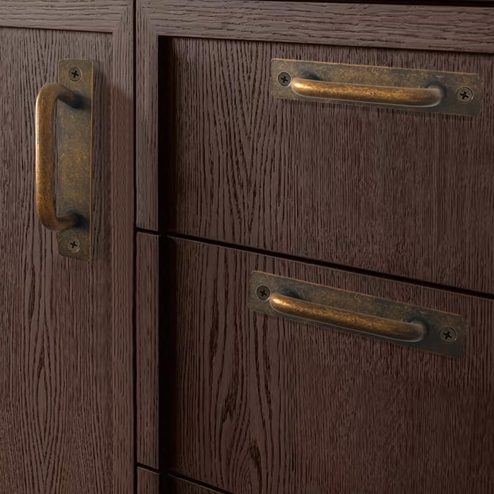 2 Pack 4 1/4 Inch 108 mm Copper Cabinet Handles Aluminum Cabinet Pulls Drawer Pulls