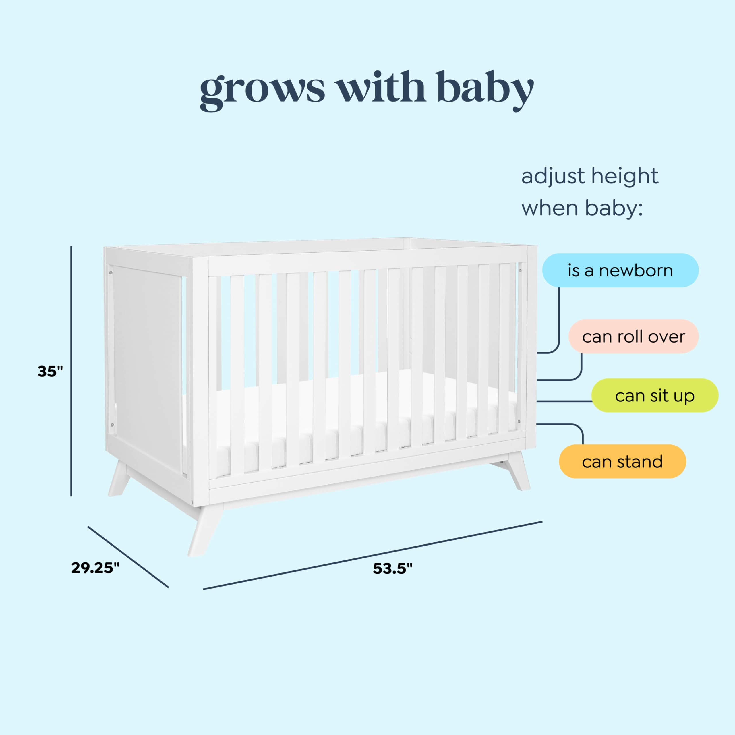 Davinci Otto 3-in-1 Convertible Crib in Walnut, Greenguard Gold Certified
