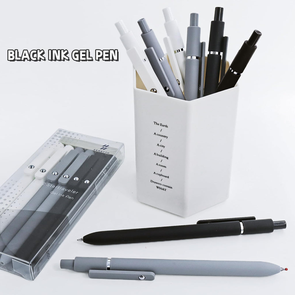UIXJODO 12 Pcs Gel Pens 0.5mm Quick Dry Black Ink Pens Fine Point Smooth Writing Pens, Cute Office and School Supplies Gifts for Women Teacher Students (12 Pcs Morandi and Vintage Gold)