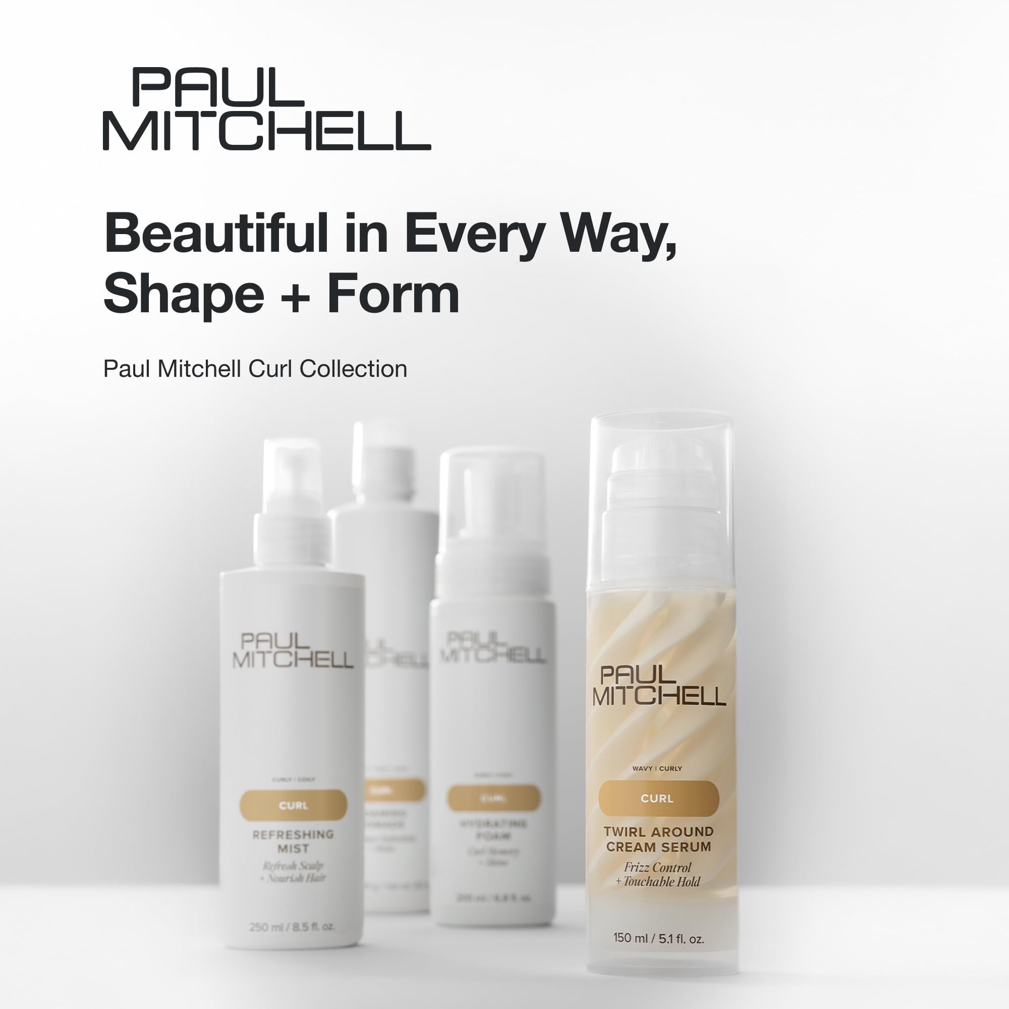 Paul Mitchell Full Circle Leave-In Cream, Frizz Control, Lightweight Hydration, For Curly + Wavy Hair
