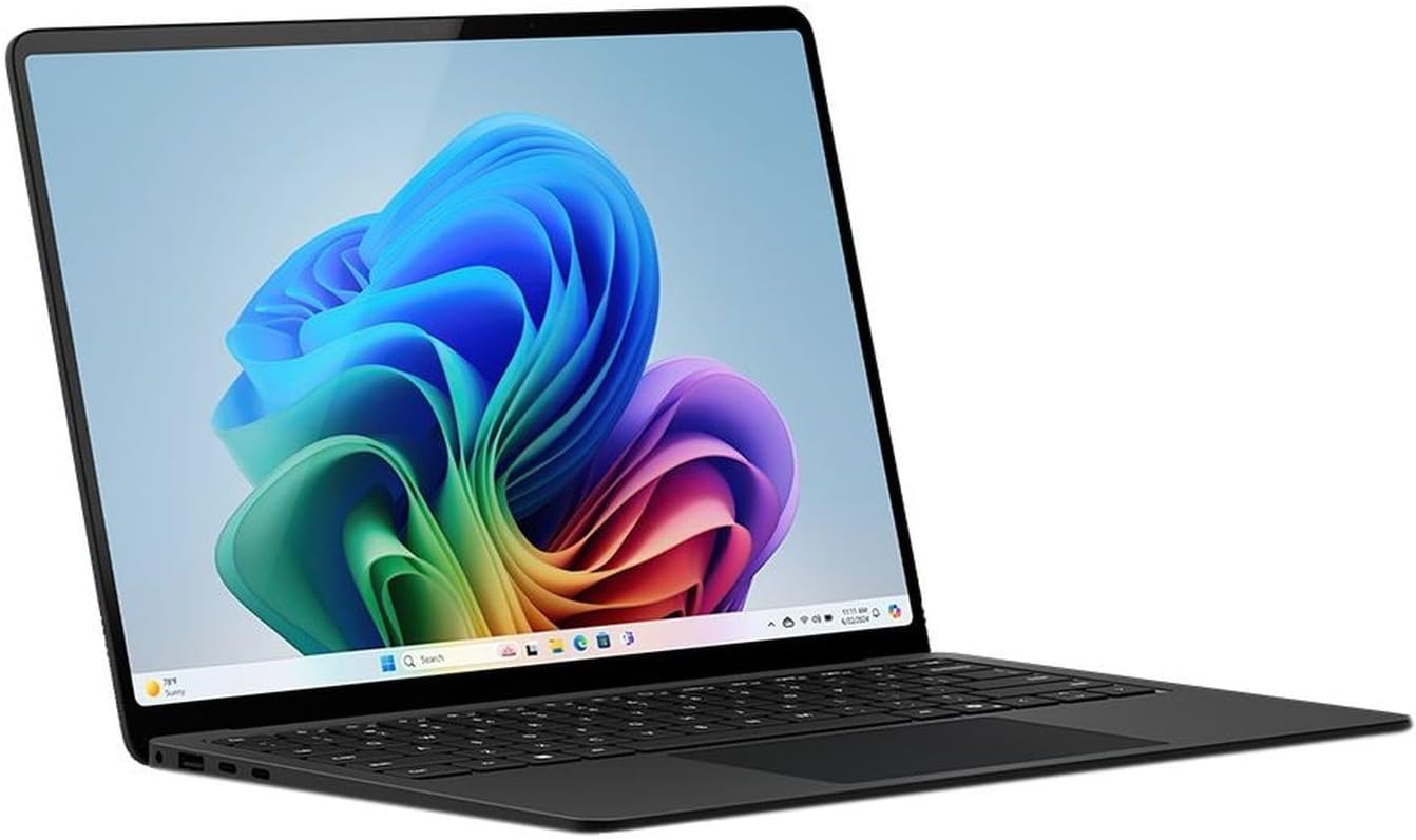 Microsoft Surface Laptop (2024), Windows 11 Copilot+ PC, 13.8" Touchscreen Display, Snapdragon X Elite (12 core), 16GB RAM, 512GB SSD Storage, Black