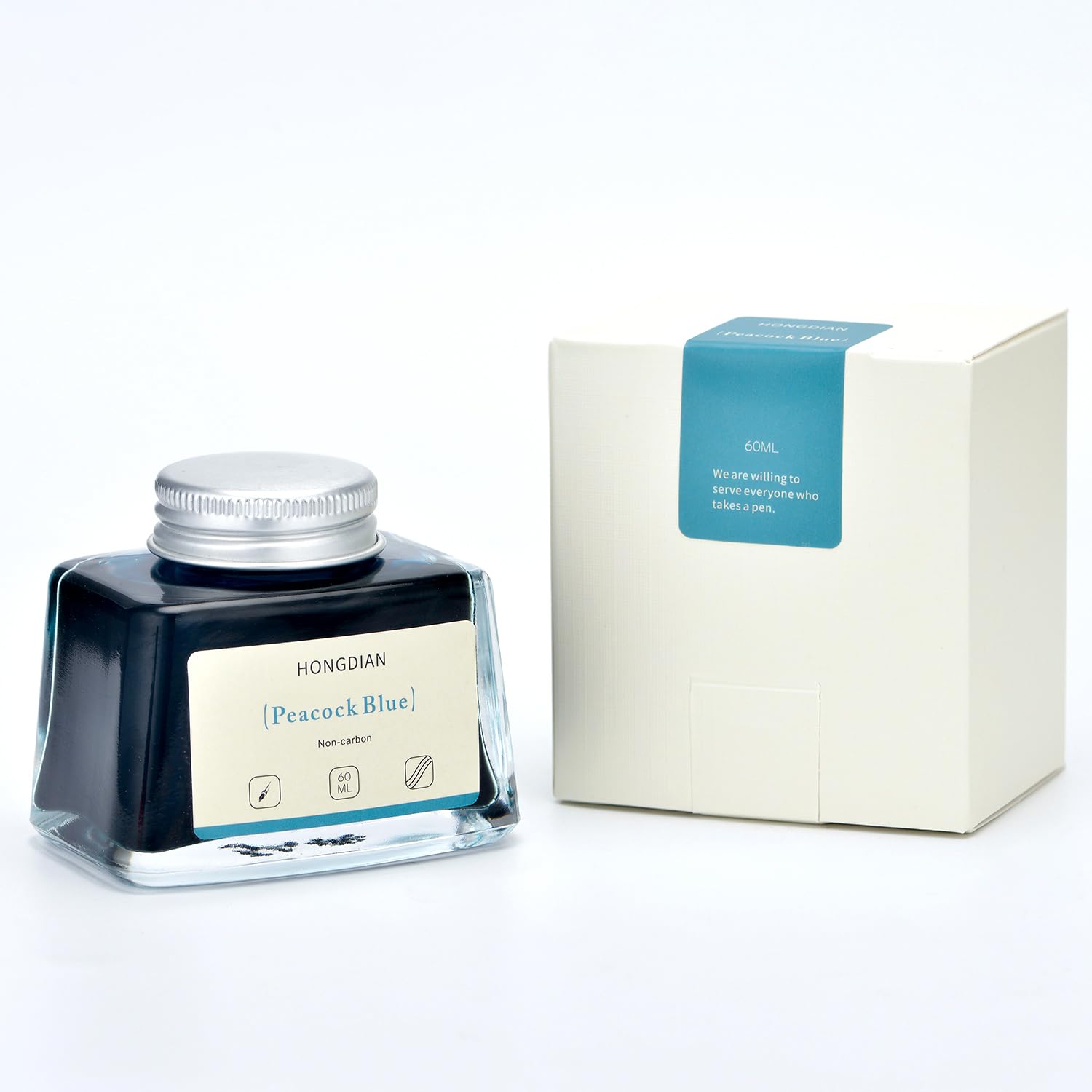 Asvine Hongdian Fountain Pen Bottled Ink Black, 60ml Fountain Pen Bottled Ink, Non Carbon