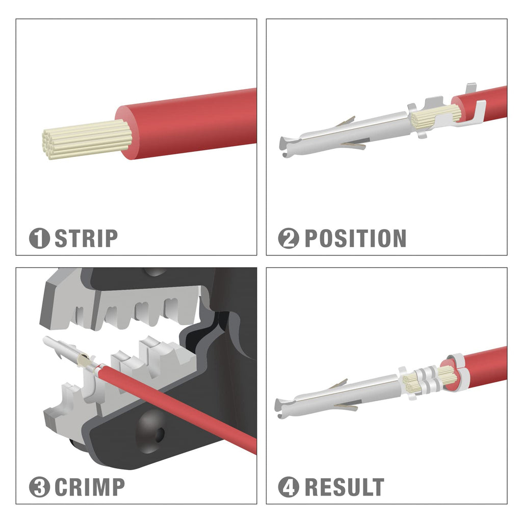 iCrimp IWS4 Solar PV Connector Crimping Tools for AWG14-10 (2.5/4/6mm²) Solar Panel PV Cable with Wire EDM Die