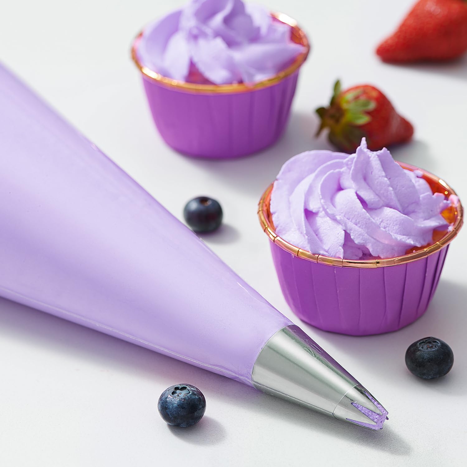 Keenpioneer 18-Inch Piping Bags, Large Capacity, Biobased Disposable Cake Decorating Pastry Bag - Pack of 100