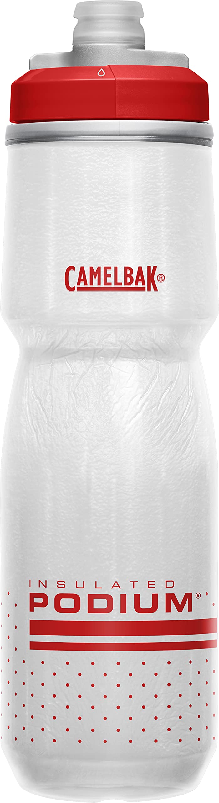 CamelBak Podium Chill Insulated Bike Squeeze Water Bottle, Cold Retention for Cycling, 24oz, Reflective Ghost