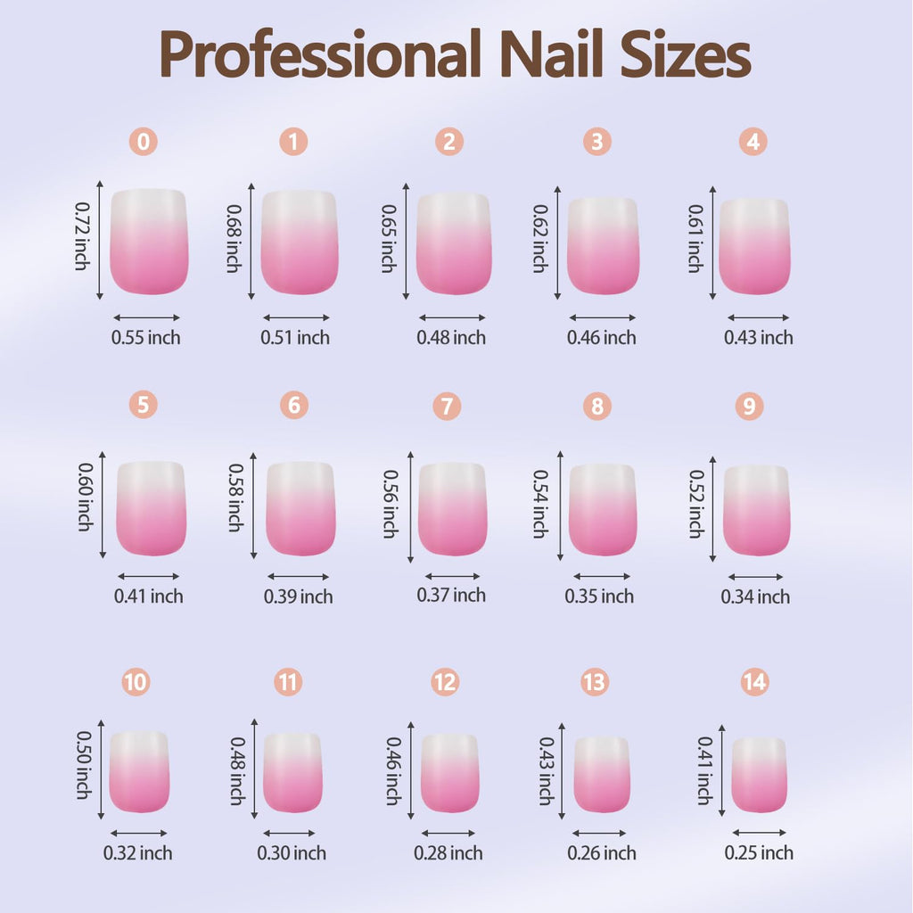 Misssix XBASICTIPS French Tip Press On Nails, 300Pcs French Gel Nail Tips Long Square, Soft Gel Pre-shaped No Need to File 3 in 1 Tips, Fake Nails for Nail Art DIY Extension Designs 15 Sizes