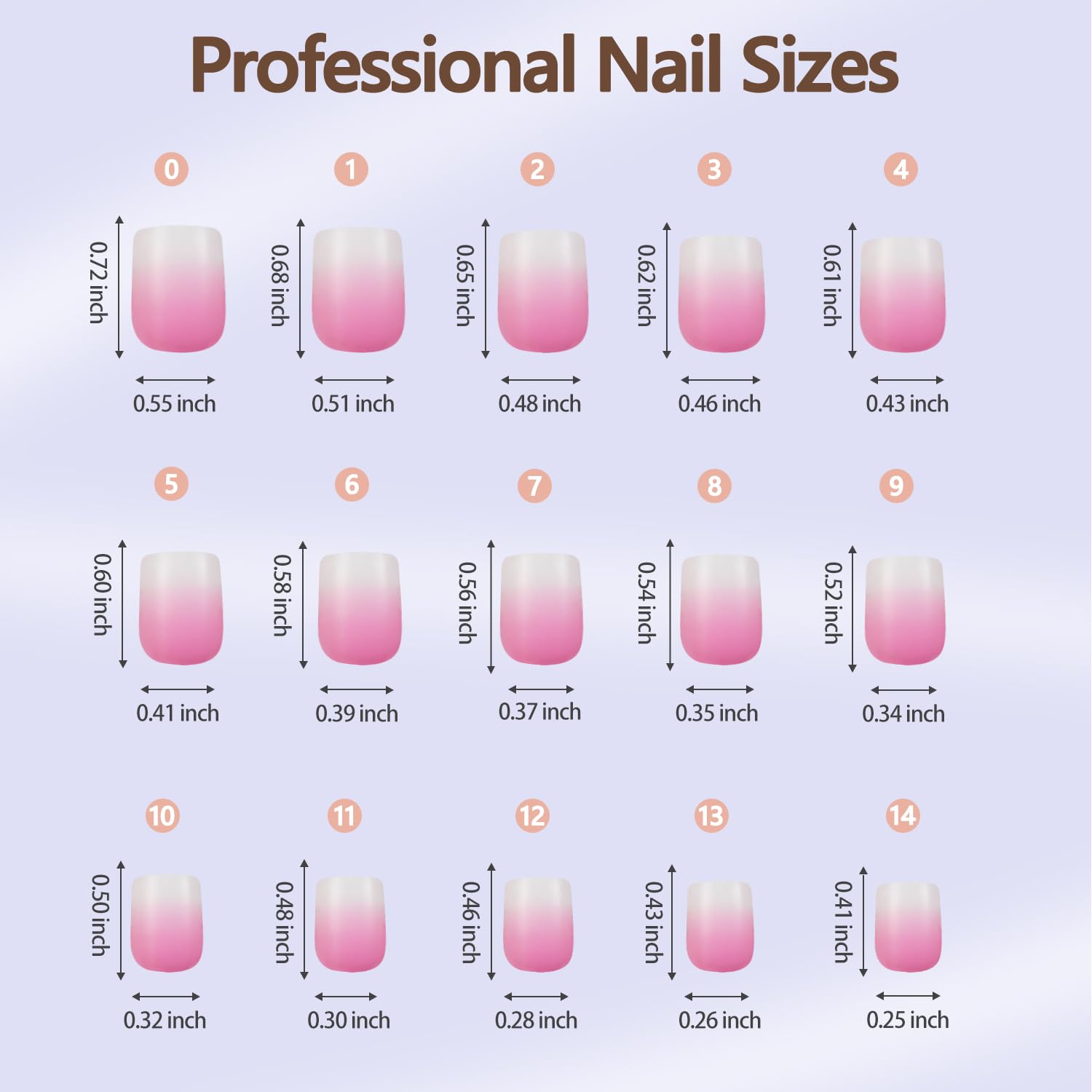 Misssix XBASICTIPS French Tip Press On Nails, 300Pcs French Gel Nail Tips Long Square, Soft Gel Pre-shaped No Need to File 3 in 1 Tips, Fake Nails for Nail Art DIY Extension Designs 15 Sizes