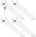 Sunco Motion Sensor 4ft LED Shop Light, Garage Lights Ceiling LED Plug in Fixtures, 40W, 5000K Daylight, Frosted, Motion Activated, Linkable Suspension Mount, ETL 4 Pack