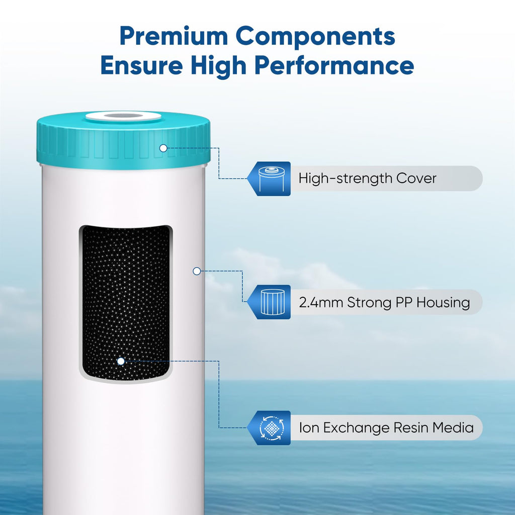 PUREPLUS 5 Micron 20"x4.5" Whole House Water Filter Cartridge Combo Kit with Sediment and Activated Carbon Block Filter - Replacement for FPMB5-20, AP810-2, FC25B, EPM-20BB, 2 PACK