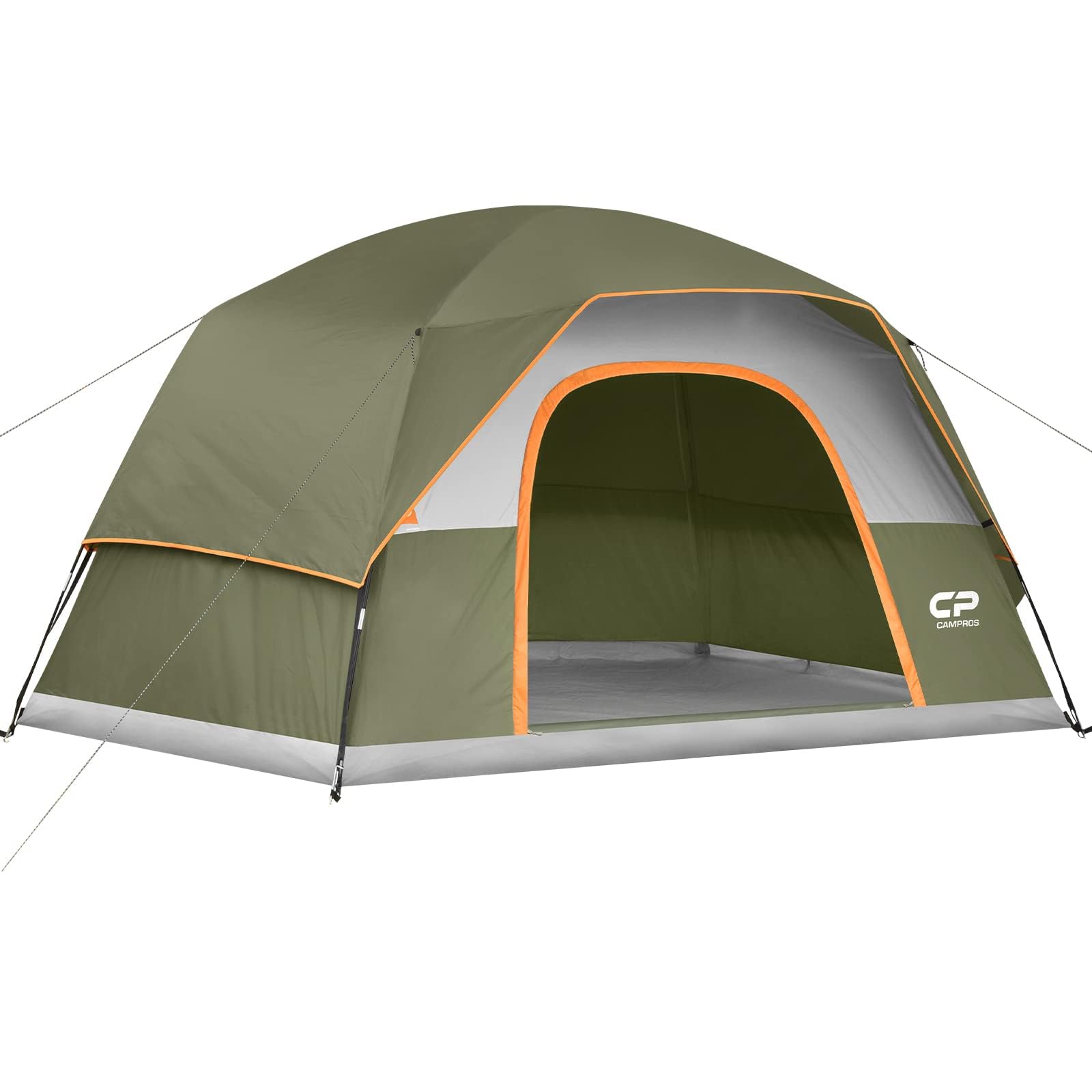 CAMPROS CP Camping Tent 2/4/6 Person, Waterproof Windproof Double Layer Dome Tent, Easy Setup with Large Mesh Windows & Wide Door for Outdoor Camping Backyard