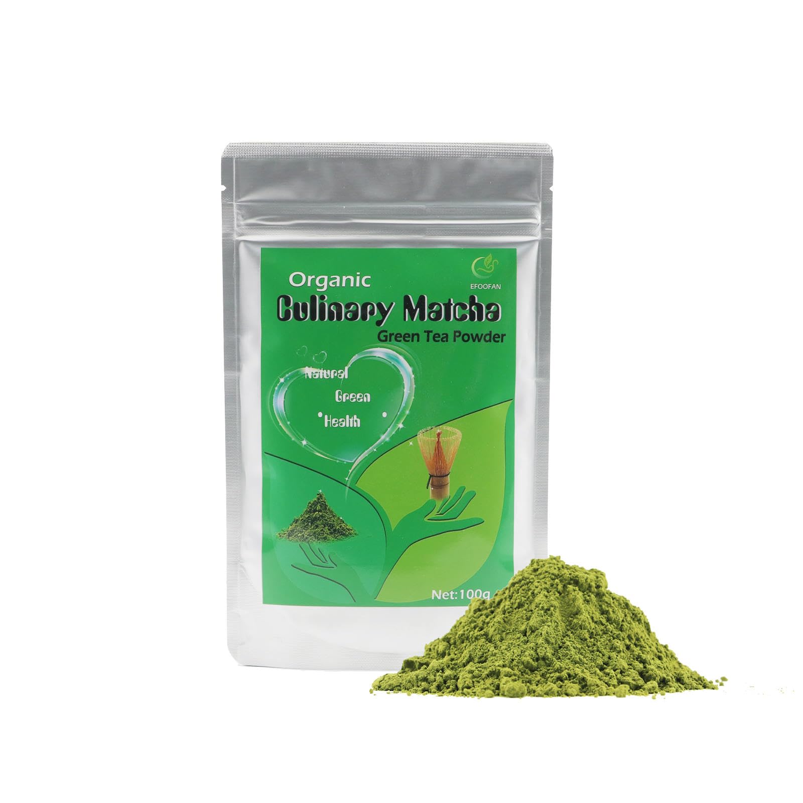 EFOOFAN USDA & COR Certified Organic Ceremonial Grade Matcha Powder – First Harvest Shade-Grown Tencha from Hangzhou, Vibrant Jade Green & Smooth Umami, No Sugar, Ideal for Traditional Tea or Latte (45g Tin)