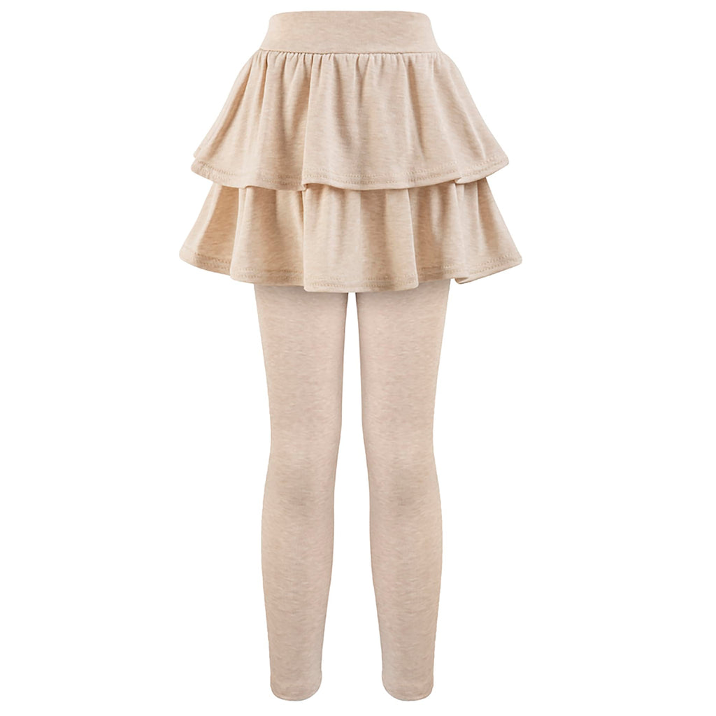 Girls School Uniform Pants Leggings with Skirts Stretch Warm Jegging 4-12 Years