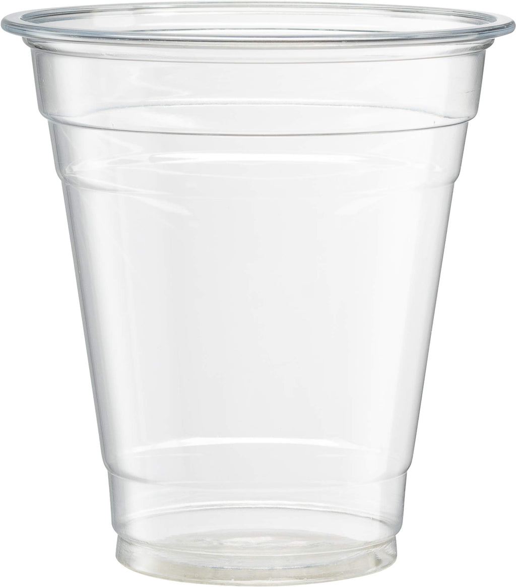 Crystal Clear PET Cups for Iced Coffee,Milkshake, Cold Drinks, Slush, Smoothy's, Slurpee, Ice cream, Dessert, Party's, Plastic Disposable Cups (50, 12 oz)