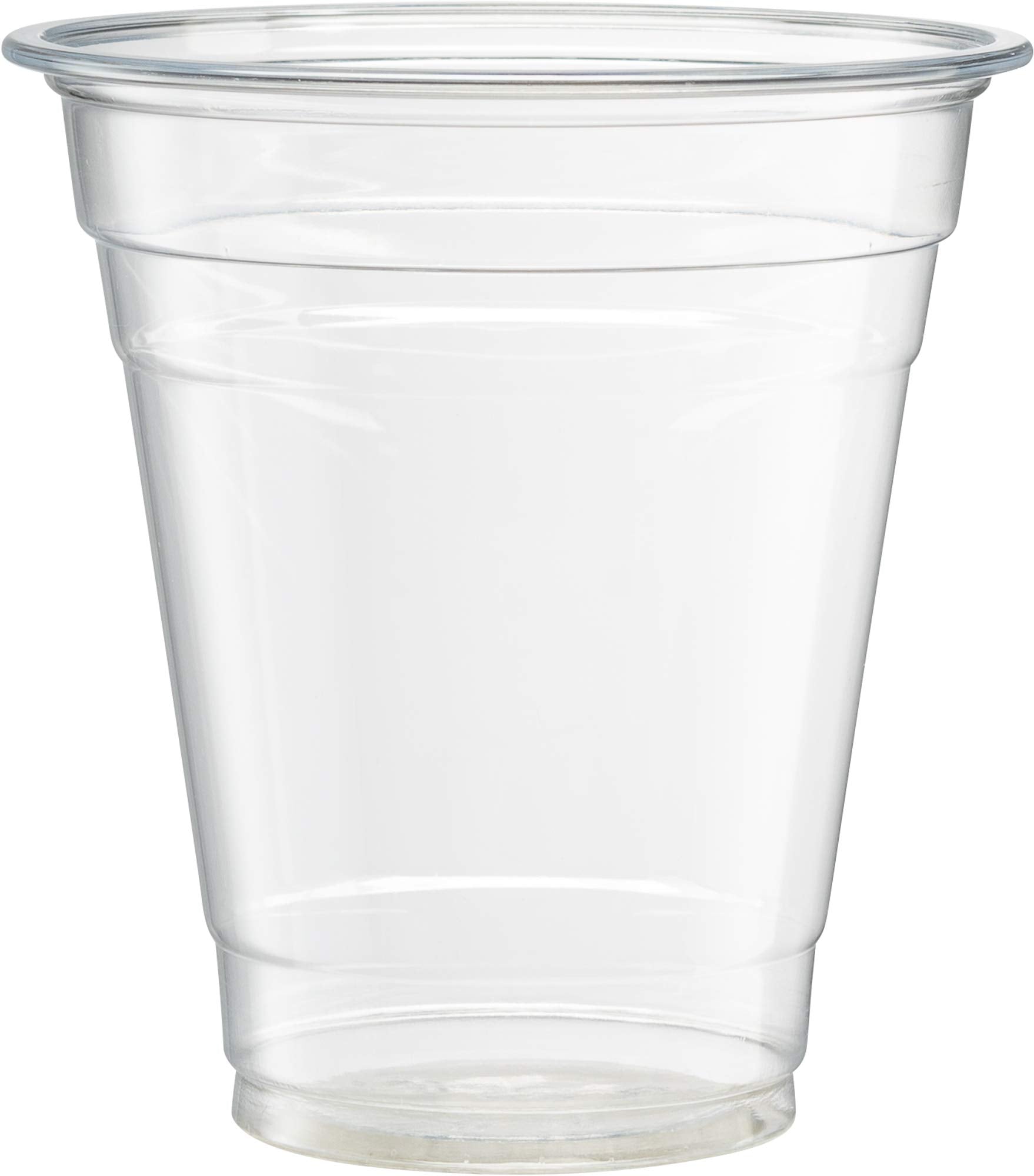 Crystal Clear PET Cups for Iced Coffee,Milkshake, Cold Drinks, Slush, Smoothy's, Slurpee, Ice cream, Dessert, Party's, Plastic Disposable Cups (50, 12 oz)