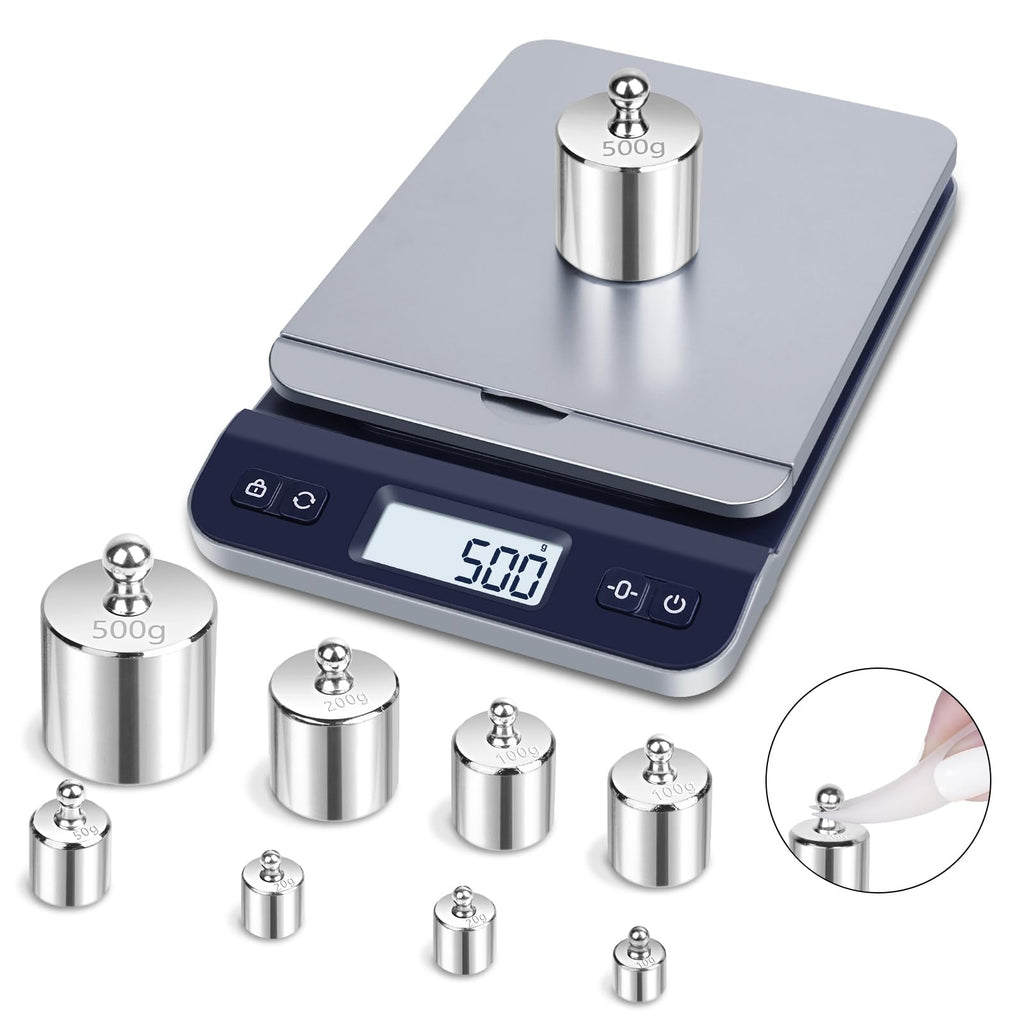 QP Calibration Weights, 50 Gram Scale Weights, OIML Class M1 High Precision Stainless Steel Scale Balance Weights with Chrome Finish, Calibration Weights for Digital Scale, Kitchen Scale, Pocket Scale