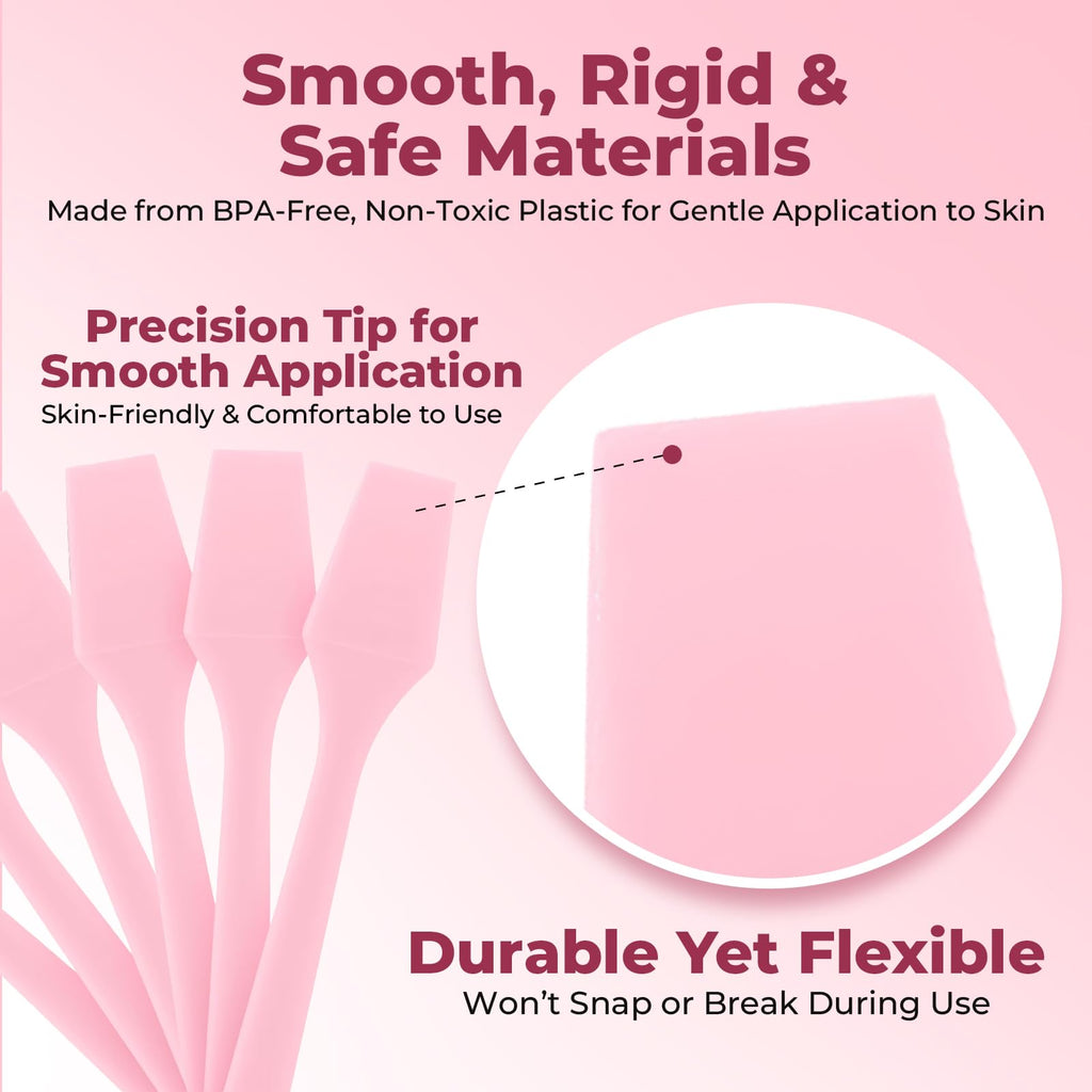 Kopperko Mini Lotion Spatula (2.5", 100 Pack) - Mini Spatula for Cosmetics, Creams & Crafts | Ointment Applicator for Mixing, Skincare, Face Mask | Disposable Lotion Applicator for Face | Black
