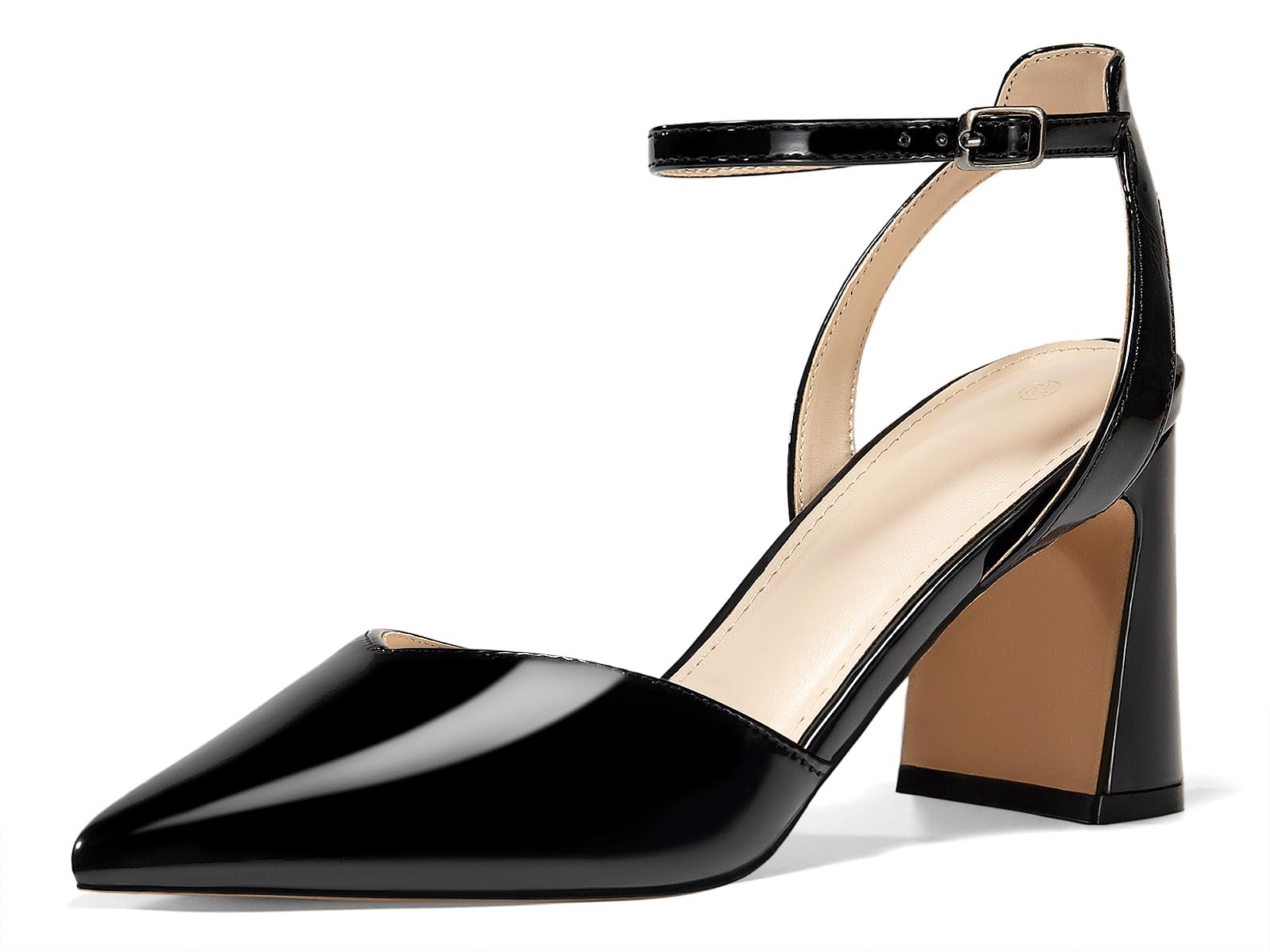 Juliet Holy Womens Closed Toe Heels Chunky Block Heel Ankle Strap Pumps Slingback Heeled Sandals