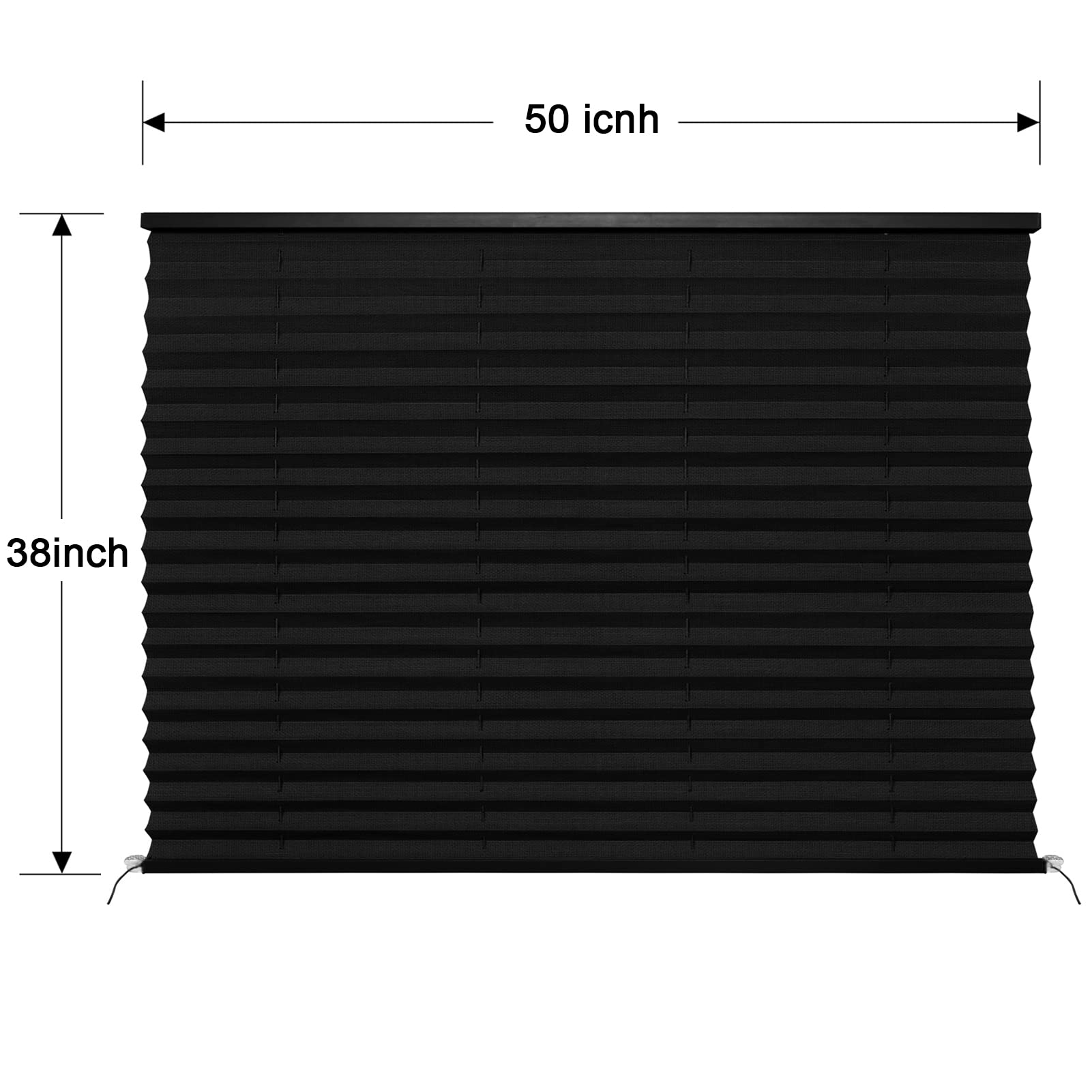 NOVINO RV Blinds Shades for Camper Window,RV Shades Pleated Camper Blinds for Travel Trailer Motor Coach Motorhome Window-14 W x 24" L