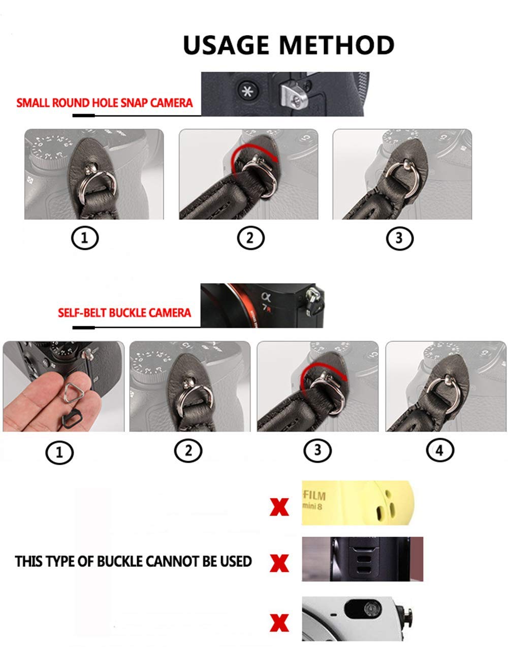 Camera Strap Vintage 100cm Nylon Climbing Rope Camera Neck Shoulder Strap for Micro Single and DSLR Camera.(Black)