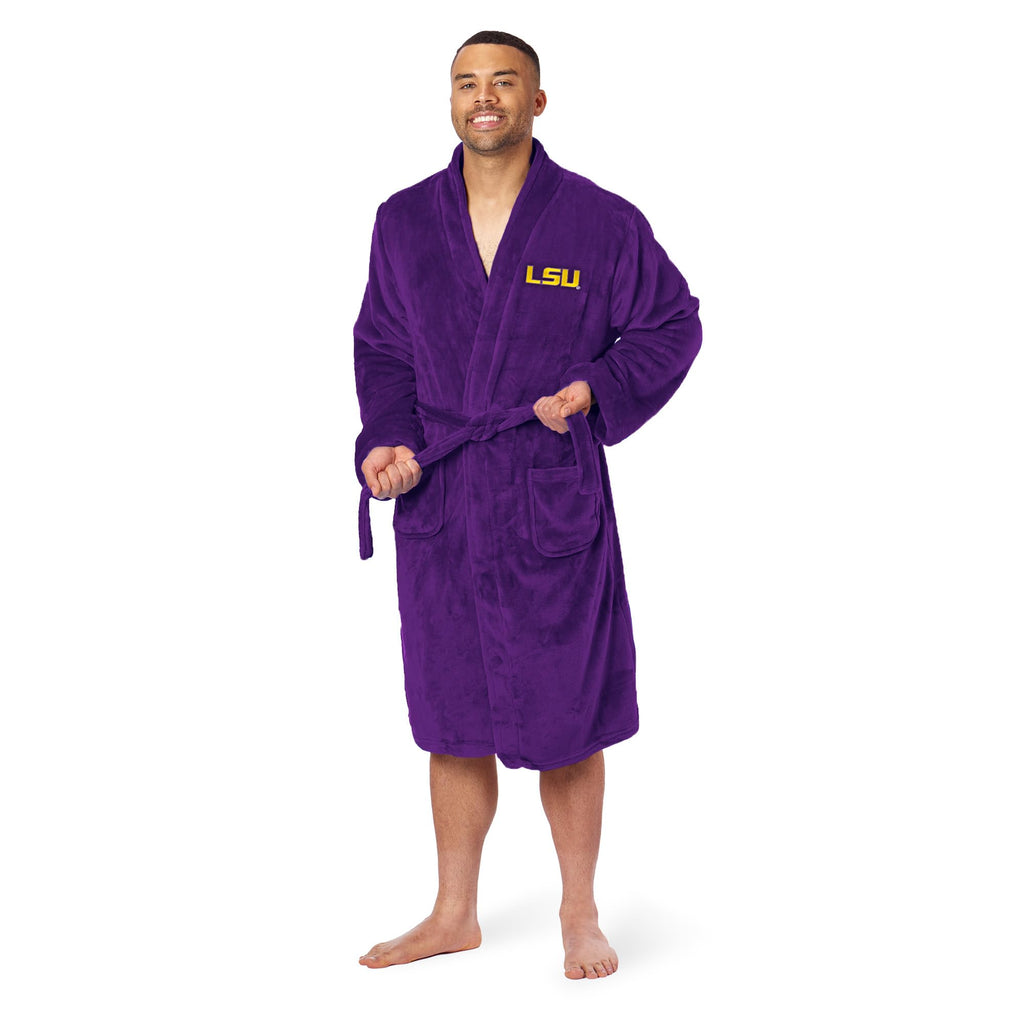 Northwest NCAA Adult Unisex Silk Touch Bathrobe, Officially Licensed Loungewear, Soft Plush Polyester