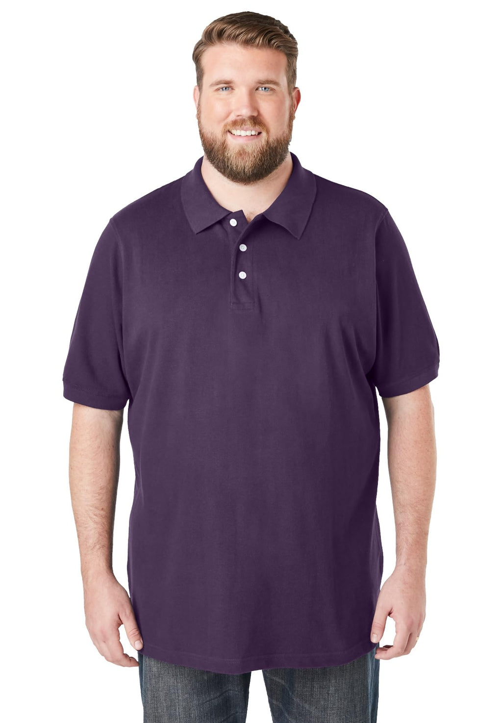 KingSize Men's Big & Tall Shrink-Less Classic Cotton Polo Shirt