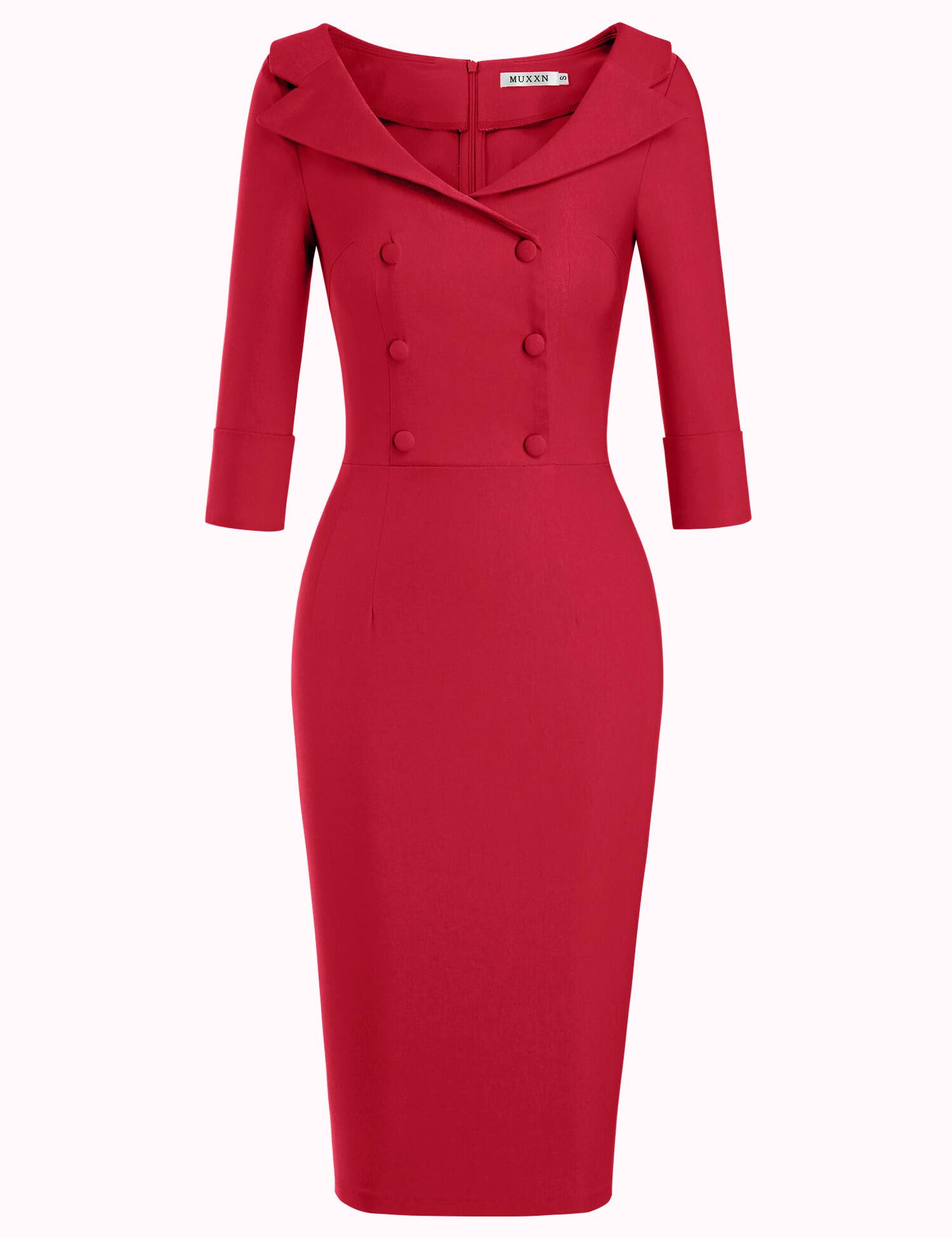 MUXXN Women's Classic Vintage Sweetheart Neckline Cocktail Prom Tea Dress