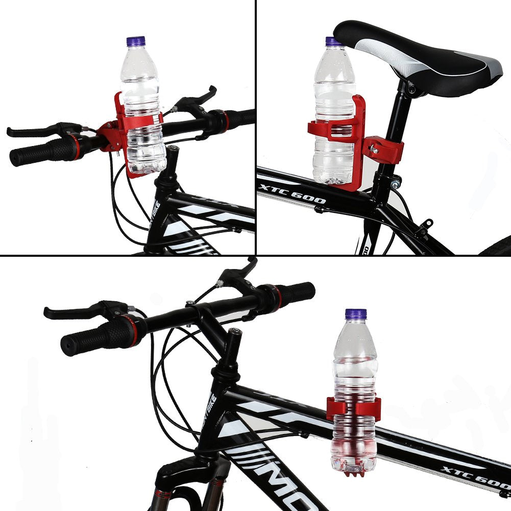 Accmor Bike Water Bottle Holders No Screws, Universal Bike Cup Holder, 360 Degree Rotatable Bike Water Bottle Cage, Water Bottle Holders for Kids Bike Adult Bike, Black