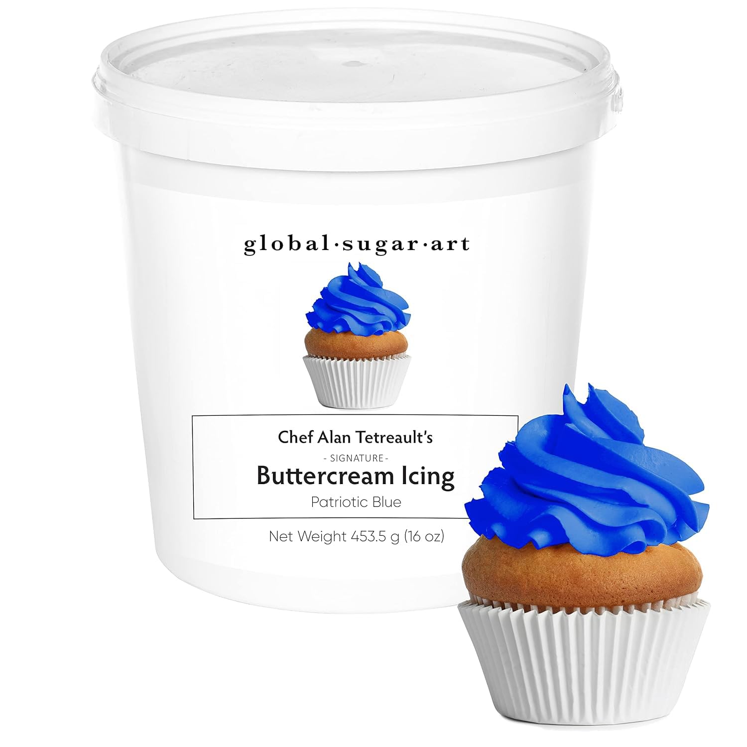 Black Buttercream Frosting for Cake Decorating – Firm Icing for Cakes & Cupcakes, 3 Pound Tub by Global Sugar Art/Chef Alan Tetreault (Midnight Black, 3 Pound)