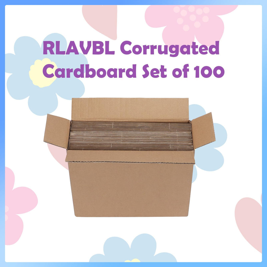 RLAVBL 200 Pack 3.5x4.5 White Corrugated Cardboard Sheets, Flat Cardboard Inserts for Shipping, Mailing, Packing, DIY Crafts