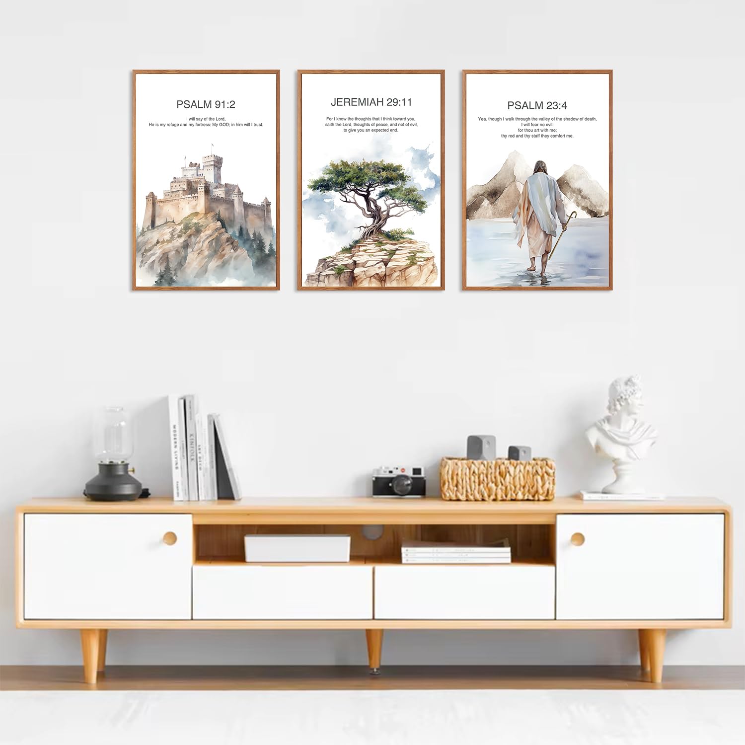 CHDITB Abstract Modern Framed Canvas Wall Art Set, Contemporary Artwork for Home Decor, Neutral Pastel Illustration Wall Painting, Nordic Minimal Zen Art Prints for Living Room Office-16 x24 x3