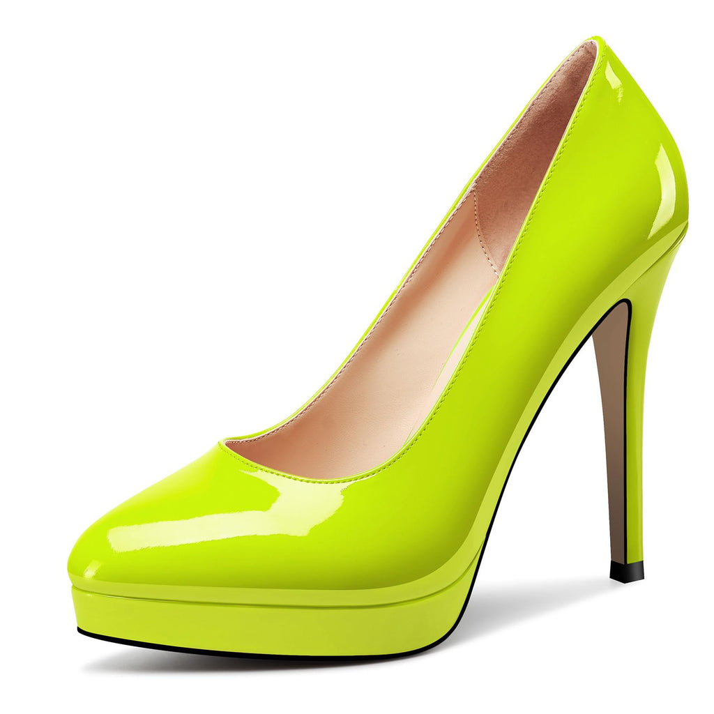 Castamere Womens High Heels Platform Pumps Slip-on Stilettos 12CM Heel Office Dress Shoes