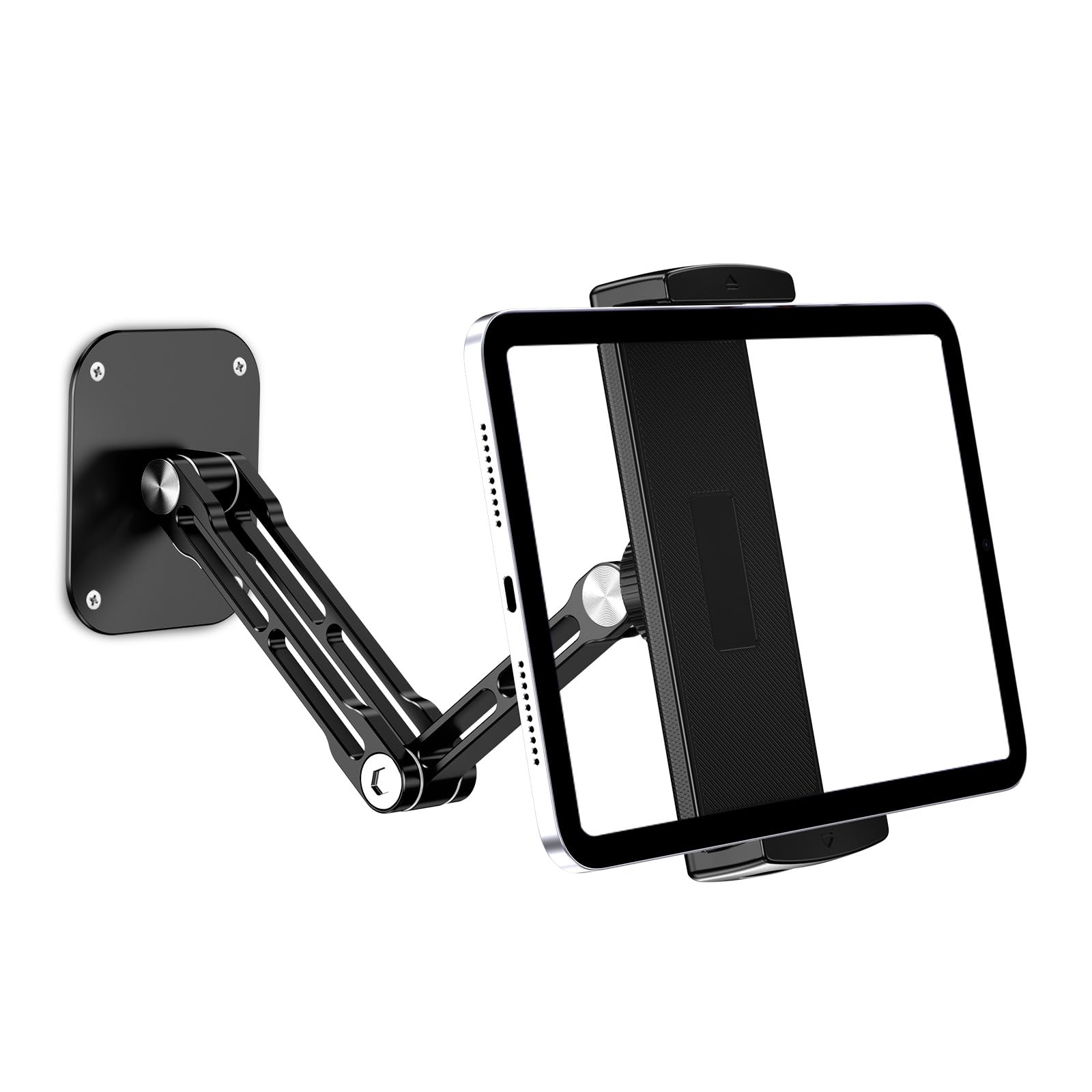 Tablet Wall Mount, Aluminum iPad Wall Mount Holder, 360° Rotation Adjustable Wall Holder Compatible with iPad Pro, Mini, Galaxy Tab, Surface Pro, Kindle, All 4.7-13" Tablets and Phones